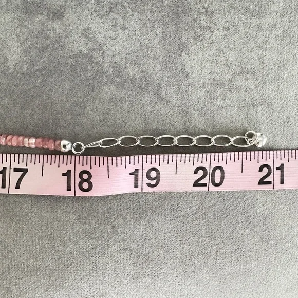 Jay King Rhodochrosite Graduated Bead 18" Sterling Silver Necklace - Picture 6 of 7